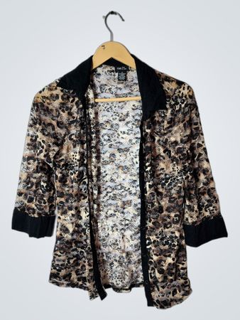 rue21 Leopard Print Sheer Blouse