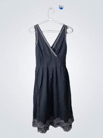 Calvin Klein Black Sleeveless Wrap Dress