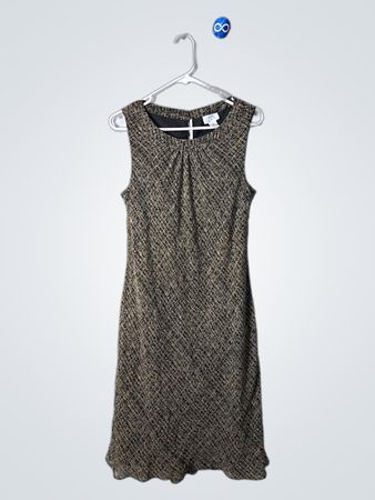 LOFT Ann Taylor Textured Sleeveless Midi Dress