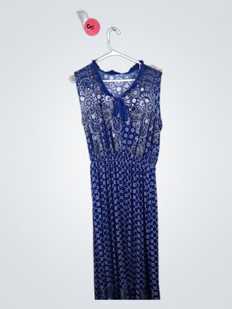 Blue Floral Maxi Dress