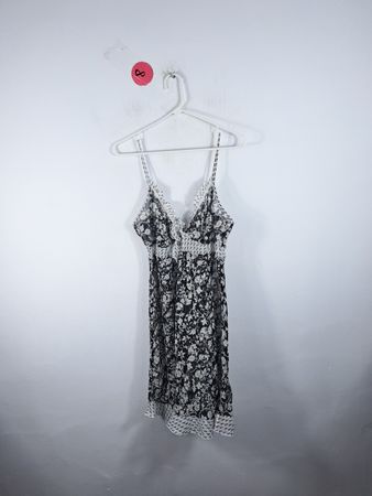 Black and White Floral Dress