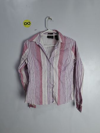 New York & Company City Stretch Striped Shirt