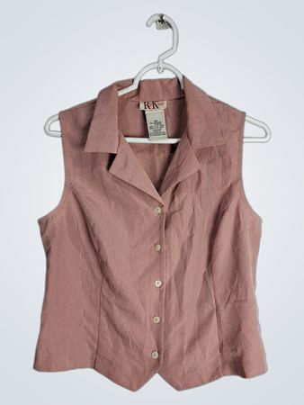 R&K Originals Petite Pink Sleeveless Top