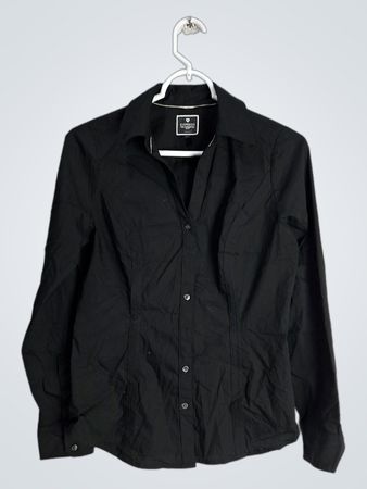 Express Black Button-Down Shirt