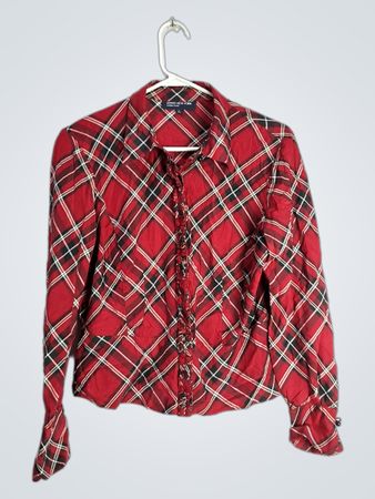 Jones New York Plaid Button-Down Shirt