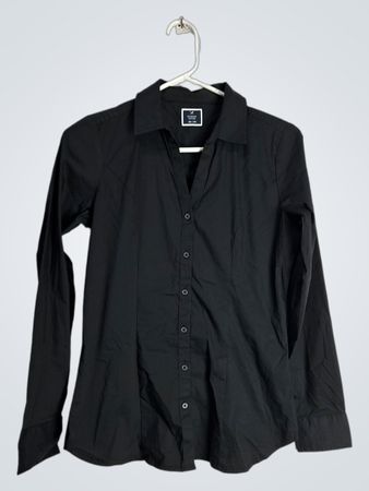 Denver Hayes Black Long-Sleeve Button-Down Shirt