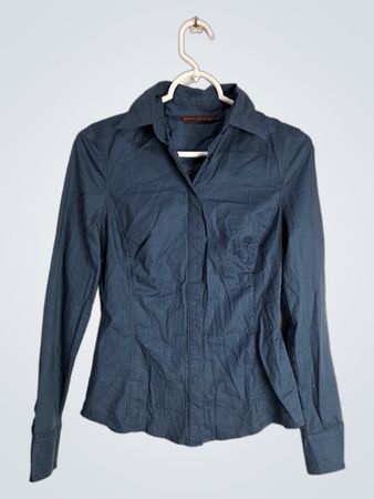 SMART SET Blue Long-Sleeve Button-Down Shirt