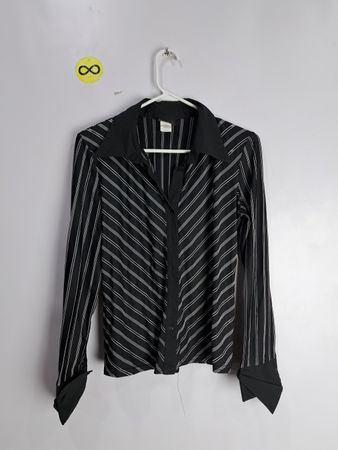 Fangmanon Large Black Striped Shirt