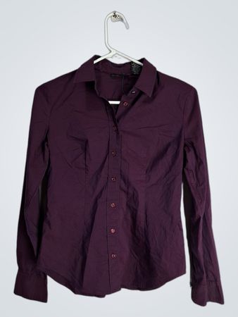 New York & Company Purple Button-Down Shirt