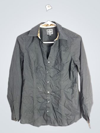 Express Black Button-Down Shirt