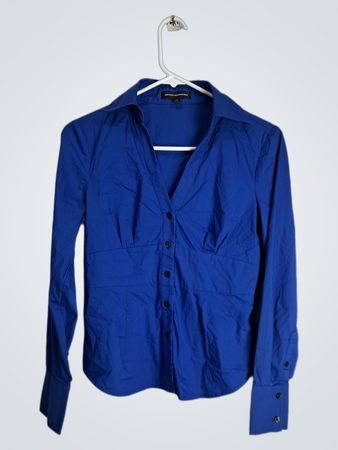 Express Design Studio Blue Button-Up Shirt