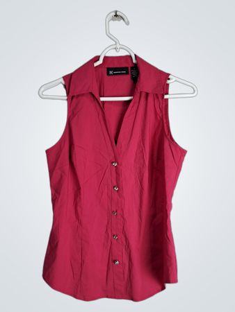 INC International Concepts Red Sleeveless Blouse
