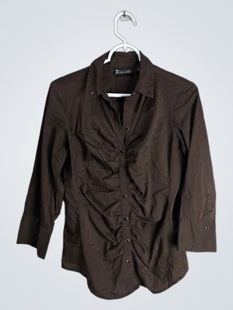 Brown Button-Down Shirt