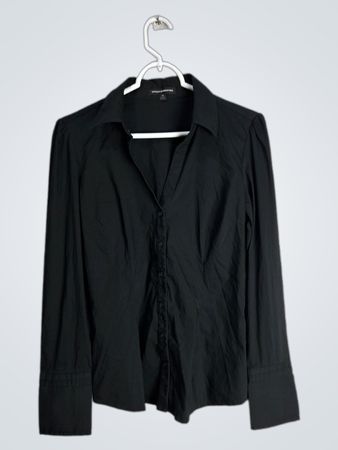 Express Black Long Sleeve Button-Down Shirt