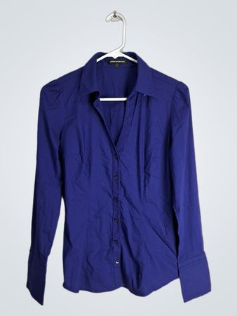 Blue Long-Sleeve Button-Down Shirt