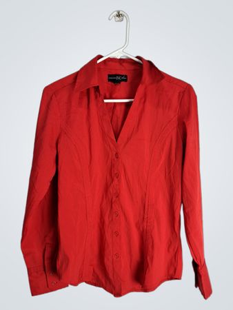 Red Button-Down Shirt