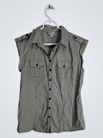 WORTHINGTON Stretch Sleeveless Button Down Shirt
