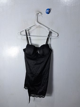 Unbranded Black Satin Lace Bustier Top