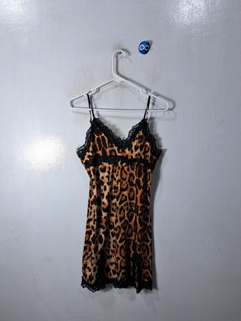 Leopard Print Lace Chemise