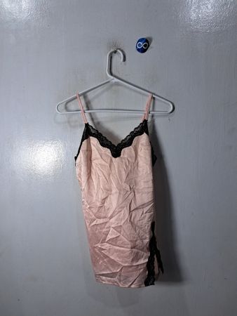 Pink Camisole with Black Lace