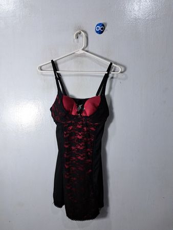 Black and Red Lace Dress