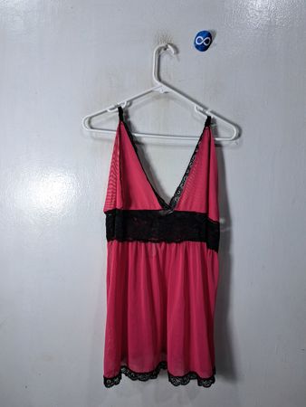 Pink and Black Lace Chemise