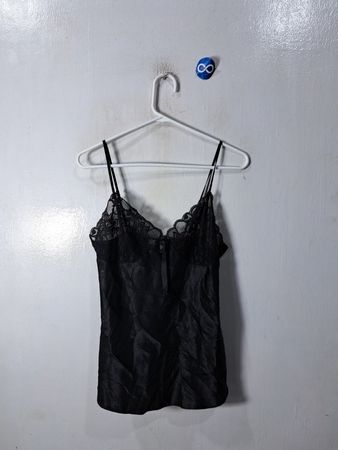 La Vie En Rose Black Lace Cami Top