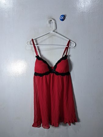 Red and Black Lace Camisole