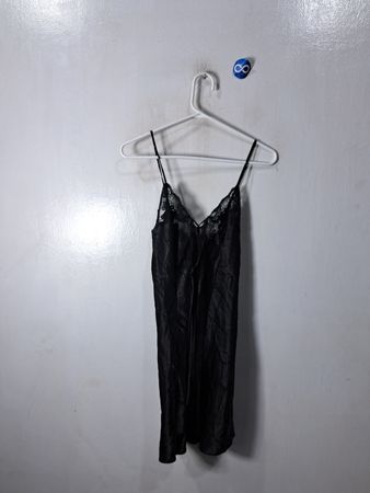 Black Lace Trim Chemise