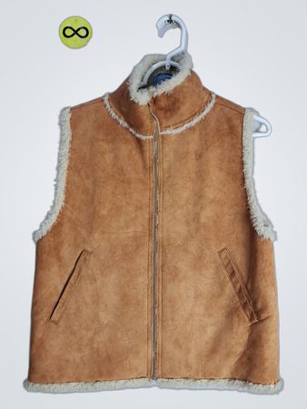 Cizion Tan Shearling Vest
