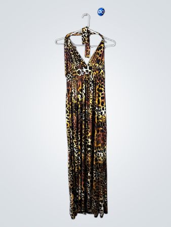 S-TWELVE Leopard Print Maxi Dress