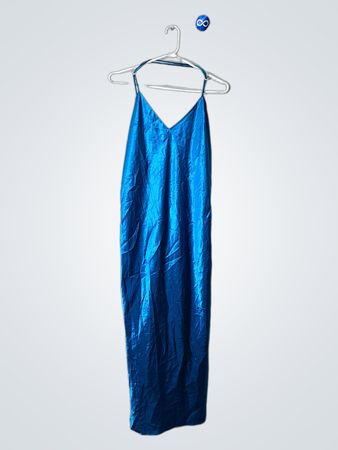Unbranded Blue Satin Slip Dress