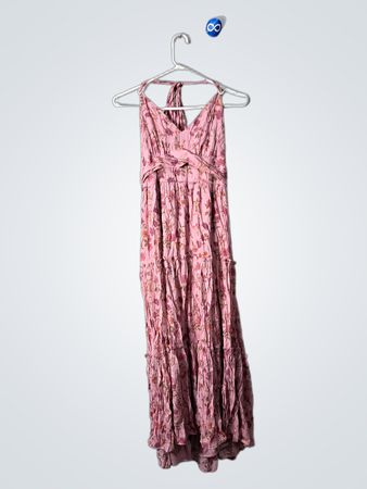 Pink Floral Maxi Dress