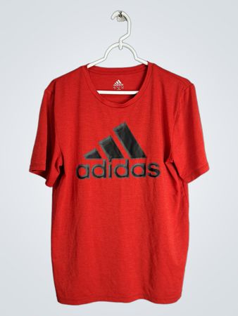 Adidas Red Logo Crewneck T-Shirt