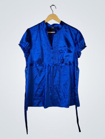 Blue Short-Sleeve Top
