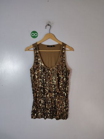 Brown Sequined Top