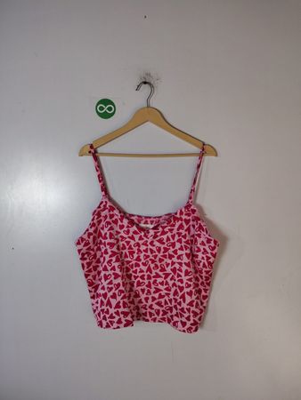 Pink Heart Patterned Top