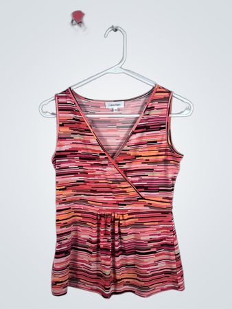 Calvin Klein Pink Striped Tank Top