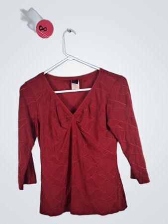 Red Long Sleeve Top