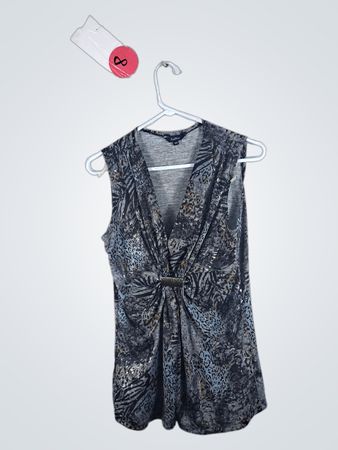 Reitmens Gray Animal Print Dress