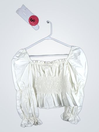 White Smocked Top