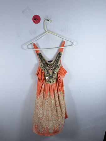Venus Orange and Beige Dress