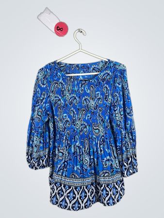 Blue Paisley Blouse