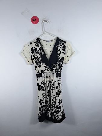 Micki's Black and White Floral Dress