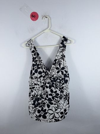 Black and White Floral Top