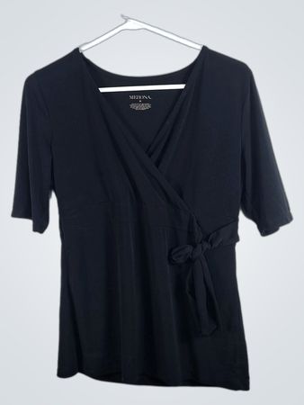 Merona Black Wrap Top