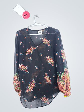 Cabi Floral Sheer Blouse