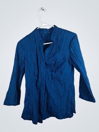 Blue Long-Sleeve Top