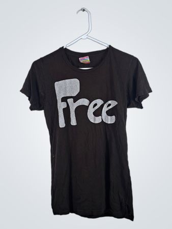 Brown T-Shirt with 'Free' Print