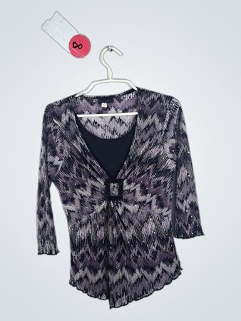 Brittany Black Sequin Top